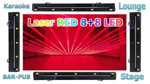 Đèn Laser Thanh 8 Mắt Đỏ 8 Led Trắng